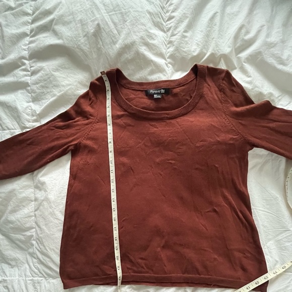 Forever 21 Women's  Sweater Pullover  Cool elbow patch sleeves Style - Picture 11 of 12